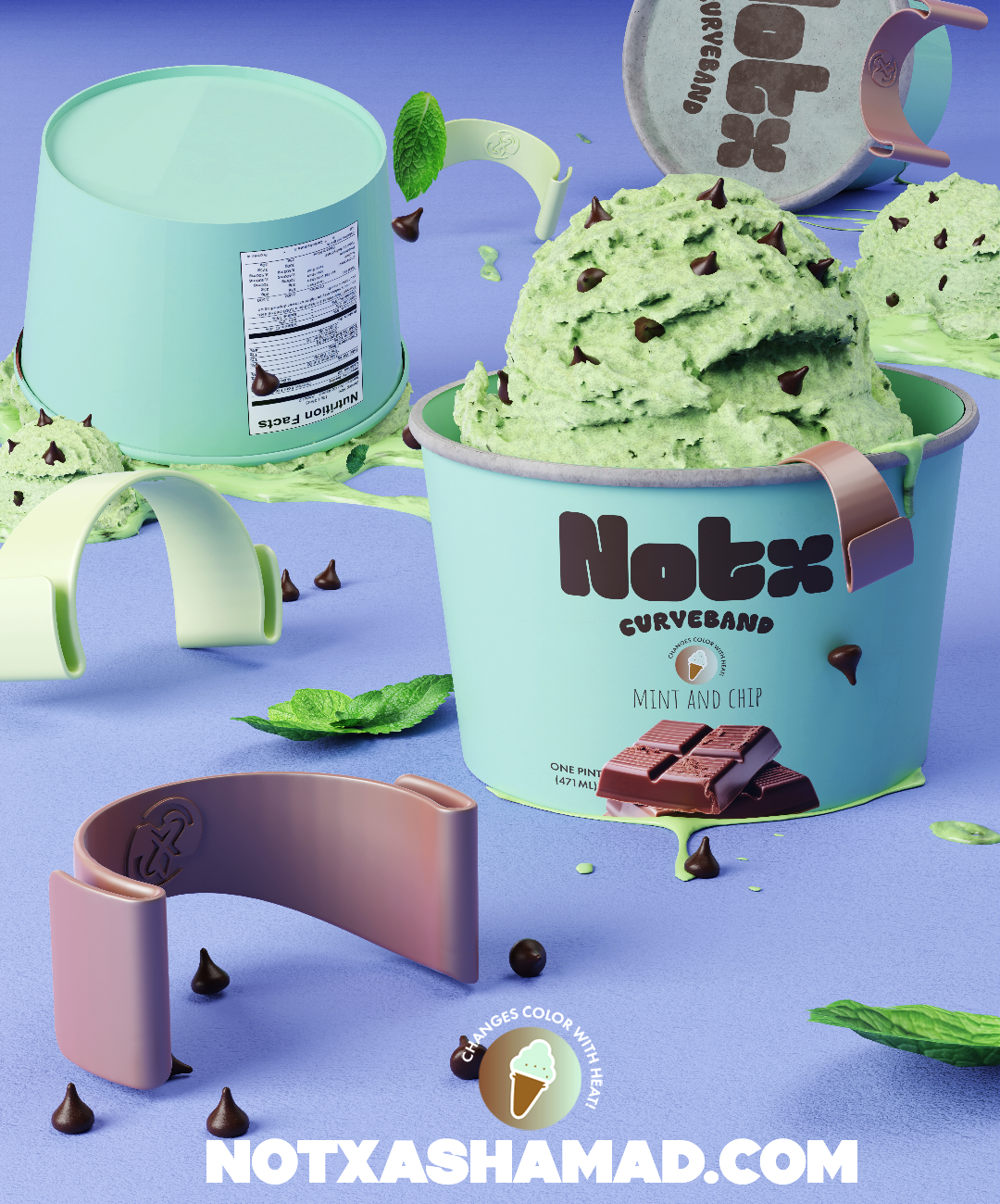 Notx CurveBand *Mint and Chip*